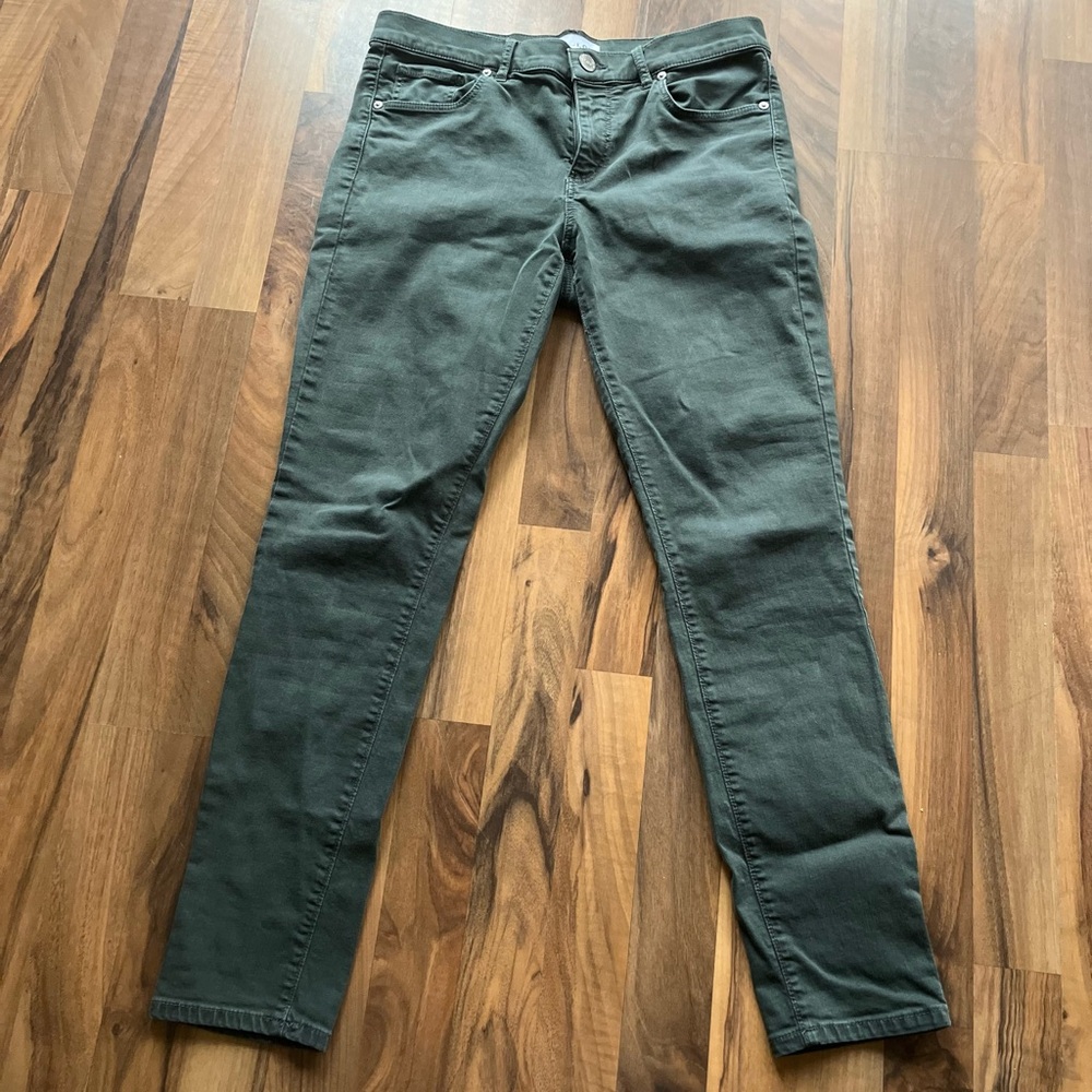 Loft modern skinny forest green jeans